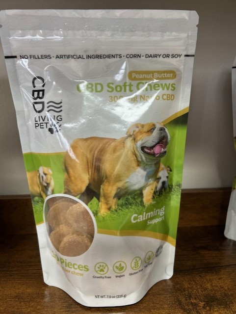 A bag of cbd soft chews for dogs