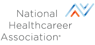 A black and white logo for the national health care association.